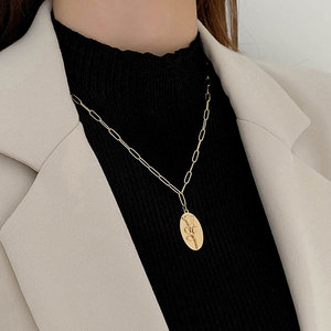Collares de Moda <span class=keywords><strong>2026</strong></span>, Joyería Minimalista Hipoalergénica, Acero Inoxidable 316L, Chapado en Oro Rosa de 18k, Collar para Mujer - Product Image 5