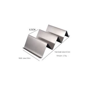 נירוסטה קלאסי עמיד <span class=keywords><strong>Taco</strong></span> מחזיק מעמד מתלה מגש ידידותי לסביבה מקסיקני מדפי פנקייק עם דפוס הצמח - Product Image 6