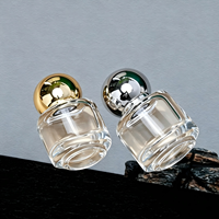 Flacon de parfum en verre transparent cylindrique de 30 ml en gros, vide, avec pulvérisateur à col serti, pour distribution cosmétique, impression sérigraphique