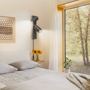 ไฟสปอตไลท์ติดเพดาน GU10 แบบขายตรง ดีไซน์ทันสมัย ปรับได้ 2 ทิศทาง ติดผนังสีดำ วัสดุเหล็ก 3CCT สำหรับห้องนั่งเล่น ห้องนอน โรงแรม - Product Image 6