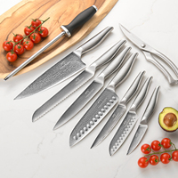 Juego Completo de Cuchillos de Cocina Damascus, Juego de 10 Piezas, Utensilios de Cocina Comerciales para Cocina Occidental, Suministro en Grandes Cantidades