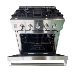 30 Inch 4.6 Cu. Ft. 4 Burner Gas Stove & Gas Convection <b>Oven</b>, <b>Timer</b>, Telescopic Railway in Stainless Steel for Household Use - Product Image 4