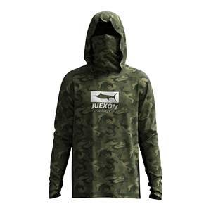 T-shirt à capuche pour <span class=keywords><strong>homme</strong></span>, imprimé camouflage forestier par sublimation, OEM ODM, respirant, protection solaire UPF 50+, imperméable, antibactérien - Product Image 4
