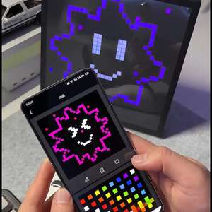 Layar <span class=keywords><strong>LED</strong></span> Mosaik Bluetooth Pixel Retro 4K HDR dengan Fitur Animasi Kreatif dan Jam, Produk DIY Lintas Batas - Product Image 2