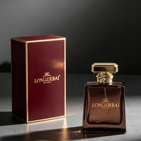 Vente en gros de flacons de parfum carrés en verre vides 30ml 50ml 100ml Flacon de parfum en verre transparent vide avec bouchon