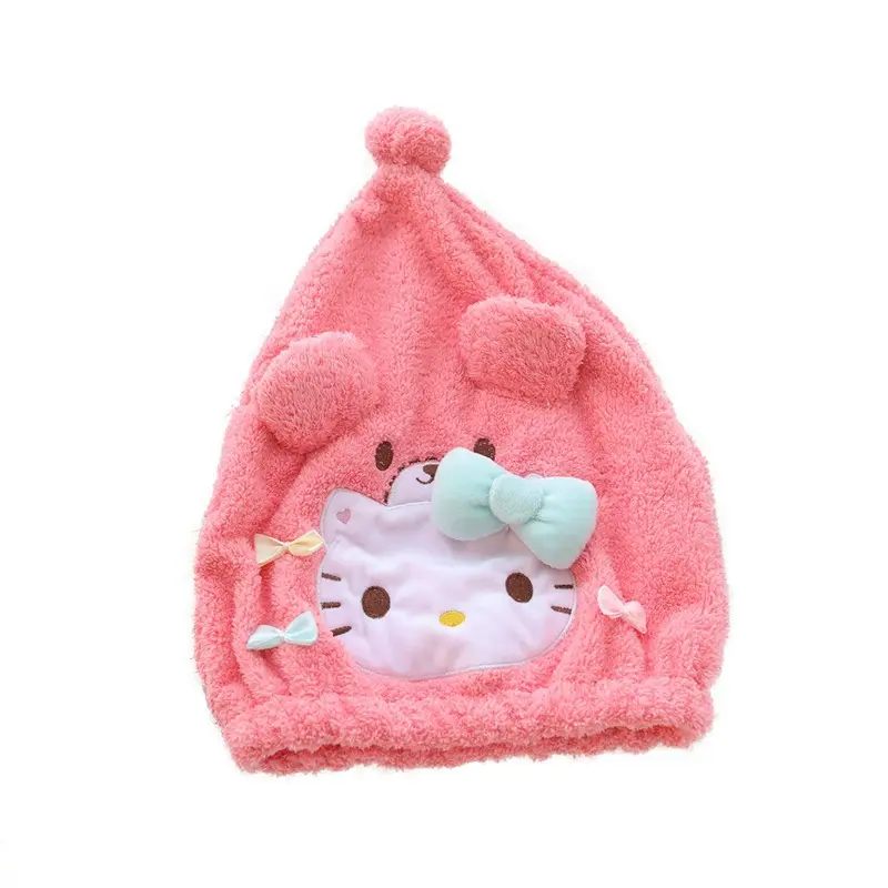 2023 Hot Sale Lovely CPC BoTu Cartoon Water Suction Quick Dry Towel Hair Hat Girl Wrapped Bath Coral Velvet Dry hair hat