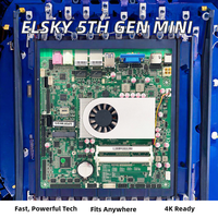 Carte mère d'ordinateur miniature ELSKY Intel 5e génération QM9500H, processeur Core I3/i5/i7, DDR3, 4K 30Hz, double port réseau pour USB, nouveau