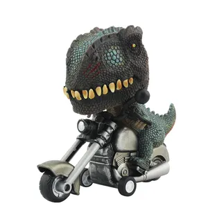Mainan Mobil Mainan Anak Laki-laki, Hadiah Dinosaurus Kepala Besar Sepeda Motor untuk Anak-anak Dino Sepeda Motor Pengendara Mainan Gesekan