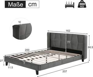 <span class=keywords><strong>Cama</strong></span> de Almacenamiento Ajustable de Estilo Italiano/Minimalista con Estructura de Listones y Cabecera para Jóvenes Adultos, Tapizada en Terciopelo, Venta al por Mayor de Fábrica - Product Image 3