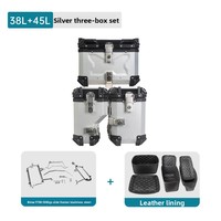 Support de boîte latérale gauche en alliage d'aluminium pour moto F700-800GS, boîte de rangement arrière 38L