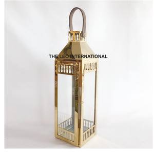 Farol de Metal Dorado Elegante para Decoración del Hogar y Jardín, Faroles Colgantes Hechos a Mano para Velas - Product Image 5