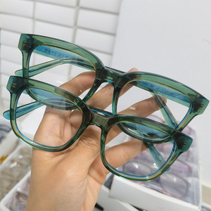 Chất lượng cao Mix kho đầy màu sắc ưa thích dày Acetate khung kích thước lớn đa giác Acetate quang học kính kính khung giá rẻ - Product Image 6