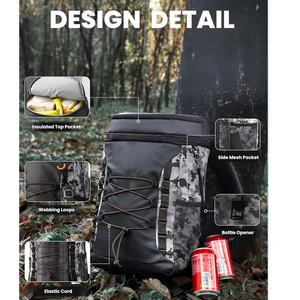 Özelleştirilmiş 100% sızdırmaz katlanabilir yumuşak soğutucu çanta 33 kutular siyah renk bira depolama 30L kapasiteli lüks Oxford malzeme - Product Image 2