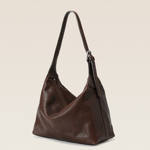 กระเป๋าโฮโบสุดคลาสสิกสำหรับผู้หญิง หนังวัวแท้ชั้นบนสุด ความจุขนาดใหญ่ สไตล์วินเทจย้อนยุค กระเป๋าสะพายไหล่แบบนุ่มสำหรับใช้ในชีวิตประจำ<span class=keywords><strong>วัน</strong></span> ทำงาน และเดินทาง - Product Image 1