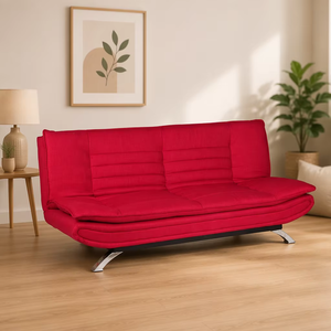 Canapé-<span class=keywords><strong>lit</strong></span> <span class=keywords><strong>convertible</strong></span> moderne en tissu lin européen, pliable, 3 places, avec structure en bois - Product Image 1