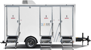 Toilettes portables de luxe en acier pour l'extérieur, personnalisées par l'usine ZZKNOWN, 2/3/4/6/8 pièces, remorque de toilettes, location de toilettes publiques - Product Image 6