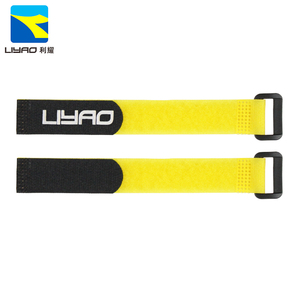 노란색 나일론 자체 접착 후크 루프 스트랩 모델 용 금속 버클 전압 타이용 배터리 묶음 구성 의류 액세서리 - Product Image 4