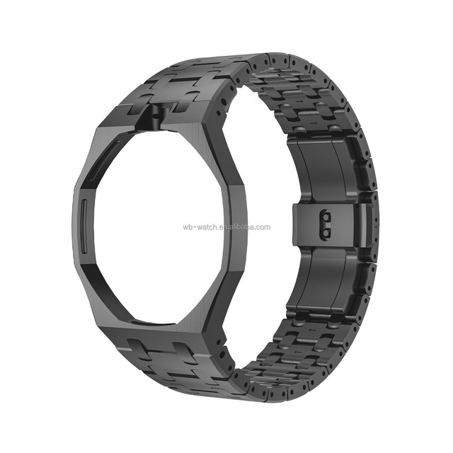 6 Color Stainless Steel 316L Waterproof Watch Case Band Strap with Custom Logo Mod Collab Royal Pop Wrist Watch