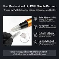 Aiguilles de maquillage permanent YD LipMaster 8P, cartouches professionnelles à 8 aiguilles pour le blush des lèvres et la couleur des lèvres, boîte de 10 pièces