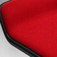 Chaise de bar JOHOOFURNITURE en tissu rouge, forme en L, chrome, hauteur réglable, fabriquée en Chine, banc de bar, hauteur de comptoir de restaurant