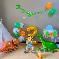 Ballons en feuille d'aluminium 3D dinosaure hélium jouet cadeau pour fête prénatale fille garçon ONE jeu d'anniversaire vacances événement fête fournitures décor