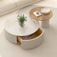 Table basse design minimaliste dessus de Table en verre pierre frittée salon petit ménage Simple stockage Table à thé ST-0059