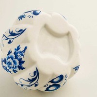 Décoration d'entrée de bureau d'Halloween en porcelaine bleue et blanche tricolore de style nordique créatif en forme de citrouille