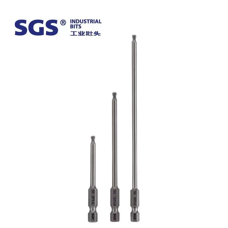 SGS Nhà Máy Cung Cấp Trực Tiếp 1/4 ''Hexagon 150Mm Chiều Dài Bóng Đầu Tuốc Nơ Vít Bit