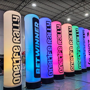 عمود هوائي مضاء بإضاءة LED للإعلانات مخصص عمود قابل للنفخ للزينة - Product Image 1