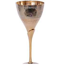 แก้วไวน์ดีไซน์นกยูงสีขาวแบบดั้งเดิมงานฝีมือโลหะโบราณที่มีเทคนิคการชุบสไตล์โมเดิร์นหรูหรา - Product Image 6