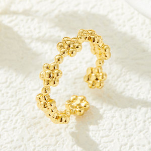 Floral Open <b>Ring</b> <b>Adjustable</b> Index Finger <b>Ring</b> For Daily Wear Unisex Jewelry R17881 - Product Image 4