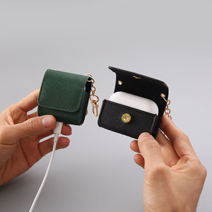 Porte-clés en cuir simple pour écouteurs, mini pendentif pour <span class=keywords><strong>couple</strong></span>, pour sac - Product Image 3