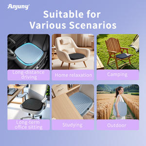 Cojín de Asiento Ventilado y Refrigerante de Gel Anjuny, Impermeable, Transpirable, con Soporte Elástico, Comodidad de Lujo para Automóviles Tesla, Mazda y Oficina - Product Image 2