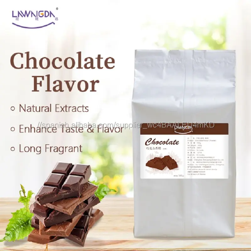 Venta caliente de calidad premium sabor de chocolate en polvo para alimentos y bebidas