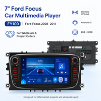 Écran tactile Flysonic FYDZ 7 pouces pour Ford Focus 2008-2011, autoradio Android avec GPS et navigation, en stock, prêt à être expédié