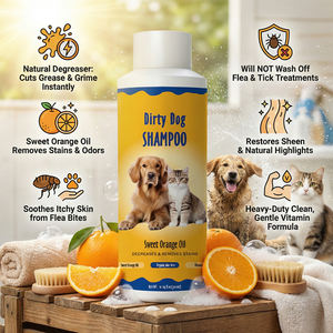 Shampoo Sgrassante e Detergente Profondo per Cani all'Arancia Dolce a Marchio Privato, Naturale, Lenisce la Pelle Pruriginosa e Rende Lucente, per Pelo Sporco - Product Image 1
