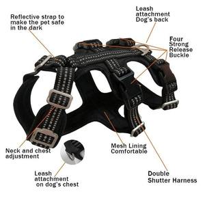 Arnés de perro de doble persiana personalizable, chaleco antiescape fuerte de cuerpo completo con tiras reflectantes para perros medianos y grandes - Product Image 3