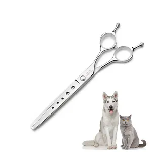 Bán Buôn 7 Inch Thép Không Gỉ Pet Hair Grooming Shears Mỏng Kéo