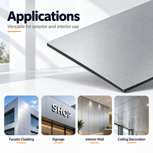 Muestra Gratuita de Panel Compuesto de Aluminio (ACP) con Revestimiento de PVDF, Tamaño Personalizado, para Exteriores, Resistente al Moho, Antibacteriano, Antiestático e Impermeable - Product Image 3