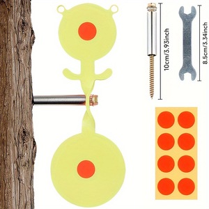 Objetivo giratorio de acero con forma de oso de 360 grados para inserción en árbol, accesorio portátil para entrenamiento de tiro con tirachinas y arco. - Product Image 6