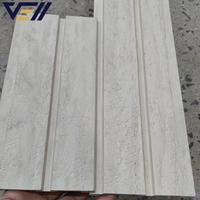 Panel de pared decorativo de PS con lamas en L color carbón para interiores, tipo madera, de Vell Factory