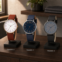 Montre-bracelet à quartz pour homme, boîtier en alliage, bracelet en cuir véritable de qualité supérieure, montre d'affaires