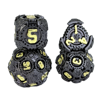 En stock – Nouvel ensemble de dés ronds rotatifs 7 pièces pour Dungeons & Dragons – Jeu de dés en métal massif pour jeux de rôle