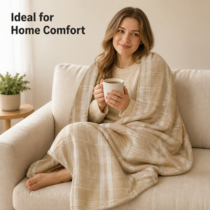 Manta de Franela Personalizada OEM, Manta a Cuadros Suave y Acogedora para Sofá, Cama y Hogar, Tamaño y Logotipo Personalizables, Venta al Por Mayor - Product Image 4