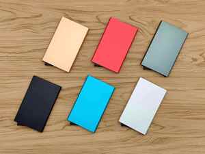 กระเป๋าสตางค์แบบมินิมอลพร้อมระบบป้องกัน RFID ช่องใส่บัตรด้านหน้าพร้อมสายรัดนิรภัย จัดเก็บบัตรและเงินสดได้หลายช่อง - Product Image 5