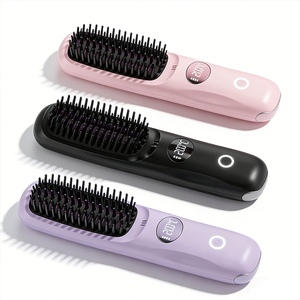 Peine Alisador Grande para Salón, Cepillo con Control de Temperatura de Tres Niveles, Peine Alisador para Cabello de Mujer Africana - Product Image 1