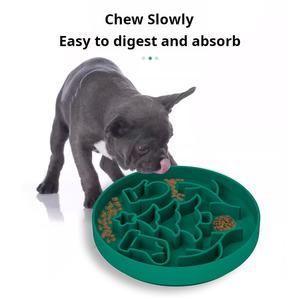 Mangkuk Natal pengumpan lambat hewan peliharaan desain luar menyenangkan anjing makanan Licking mangkuk silikon - Product Image 4