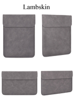 14.1 étui pour tablette en peau d'agneau de 15.4 pouces avec boucle magnétique sac d'ordinateur portable de haute qualité pour voyage d'affaires Portable Logo personnalisé