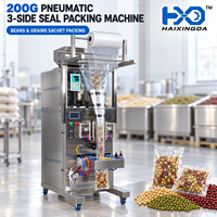 Machine d'emballage pneumatique à trois soudures latérales de taille moyenne 200g, directement de l'usine, avec emballage de sachets en acier inoxydable pour la vente au détail