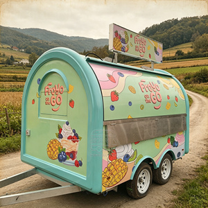 Stainless Steel Pizza Trailer Fast Ice Cream Truck VIN Certified Beverage Food Cart - Product Image 1